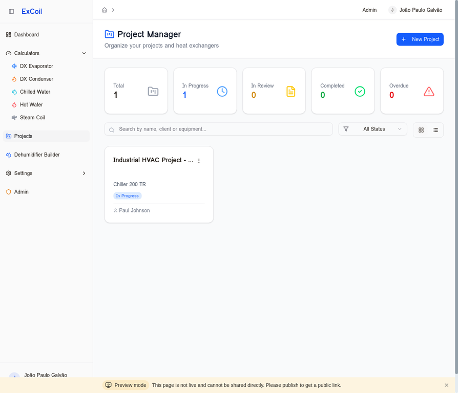 Project Manager Interface